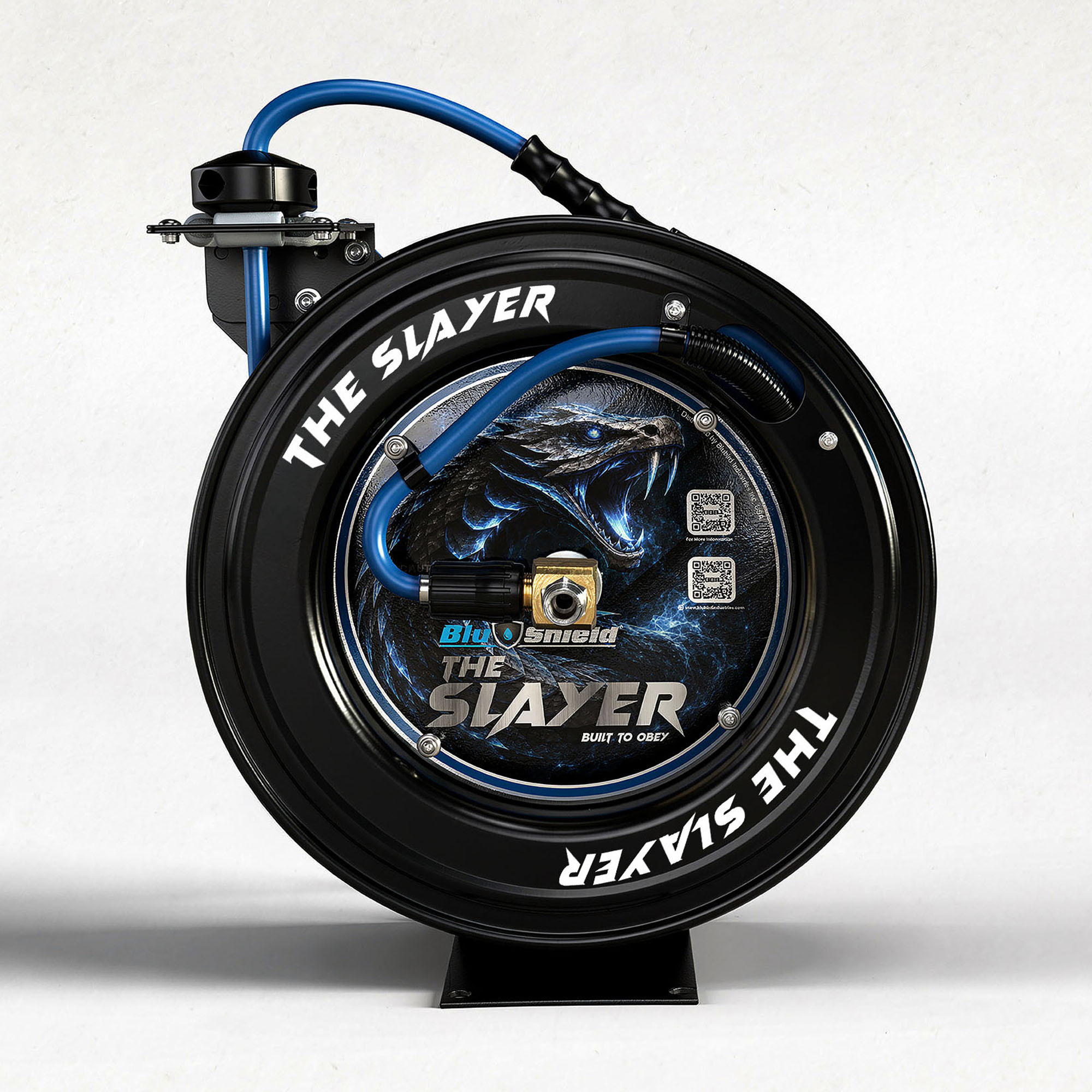 Blu Shield The Slayer Hybrid Pressure Washing Hose Reel 1/4" X 35'